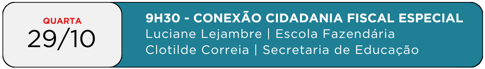 29/10, 9h30 conexão cidadania fiscal especial
